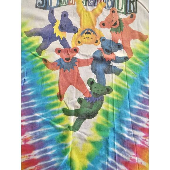Vintage 90s Grateful Dead Tie Dye Dancing Bears Single Stitch T-Shirt XL USA - Picture 3 of 13